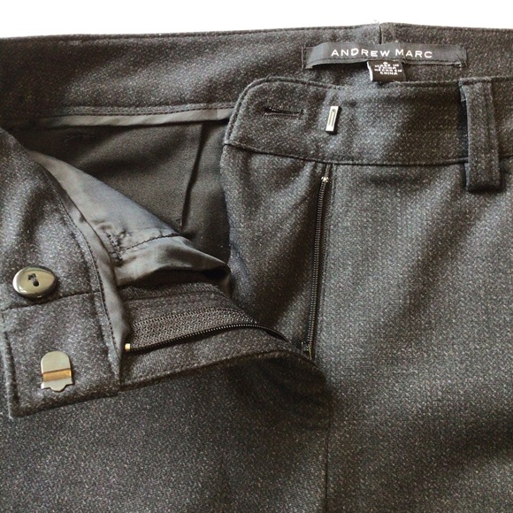 ANDREW MARC PONTE STRETCH PANTS CHARCOAL SIZE 2 - Picture 8 of 15